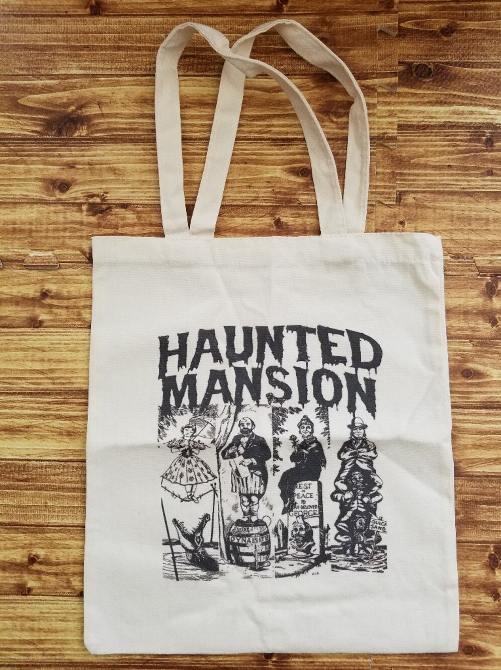 Disney Haunted Mansion Canvas Tote Bag Shopping Printed Reusable